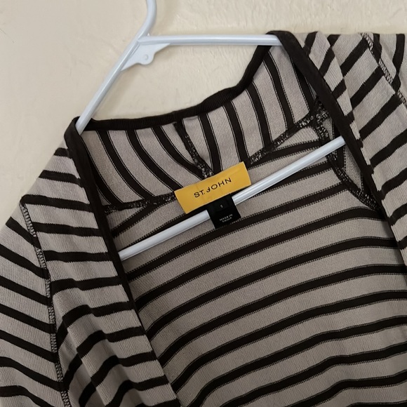 St. John striped cardigan sweater - Picture 2 of 8